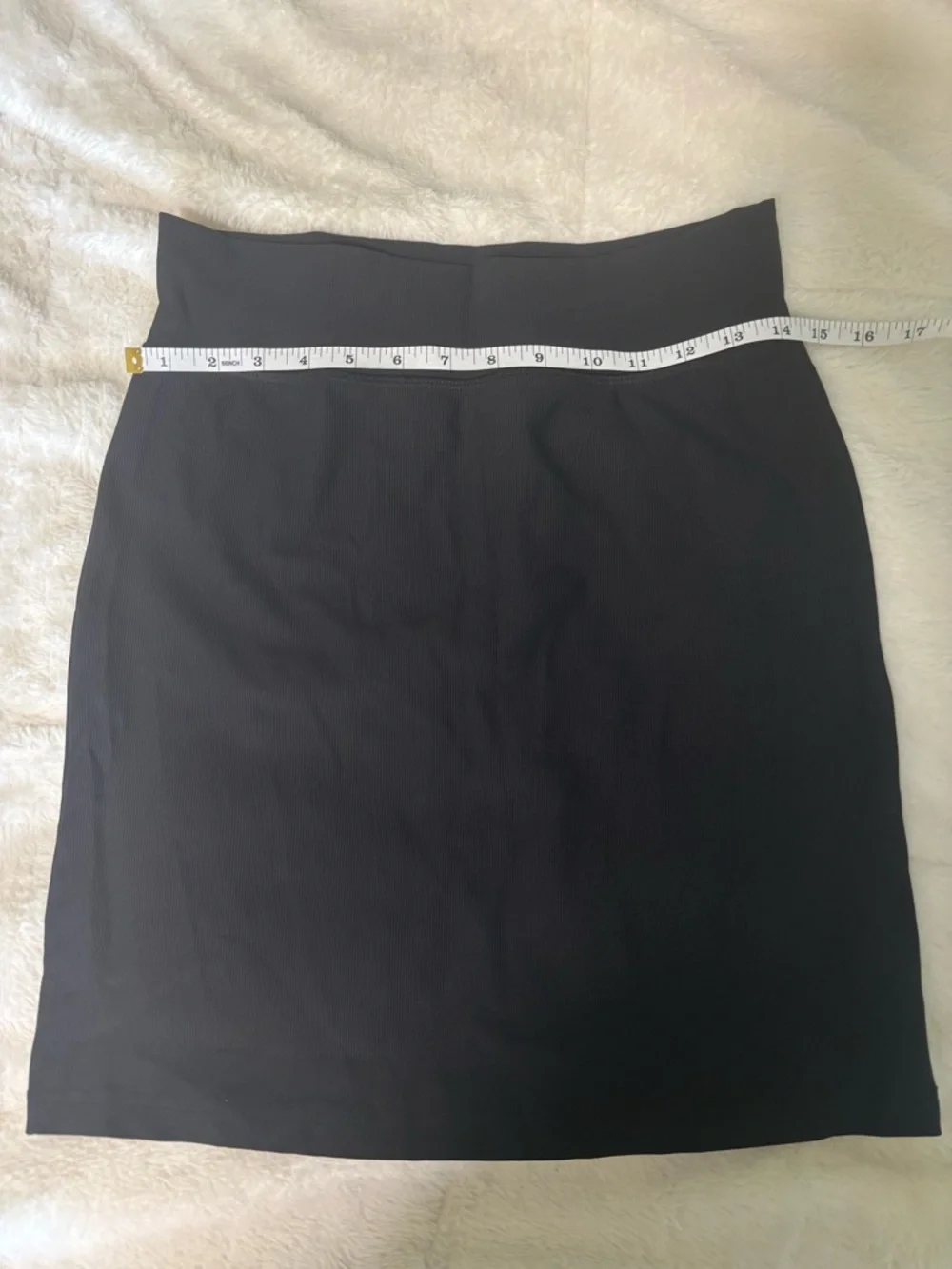 ZYIA Black Reve High-Waist Ponte Pencil A-Line Active Office Flex Skirt